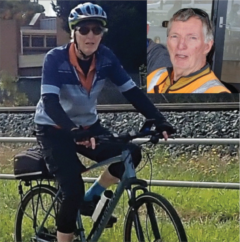 Norm Crowley cycling for fitness over 55+